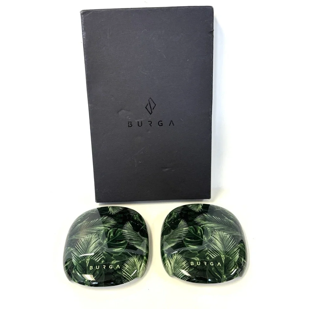 BURGA Tropical Garden Apple AirPods Max Case Cover Green Palm Shell Set